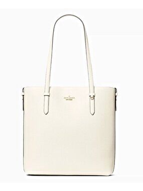 New Kate Spade Juliette Pebble Leather Medium Tote Meringue